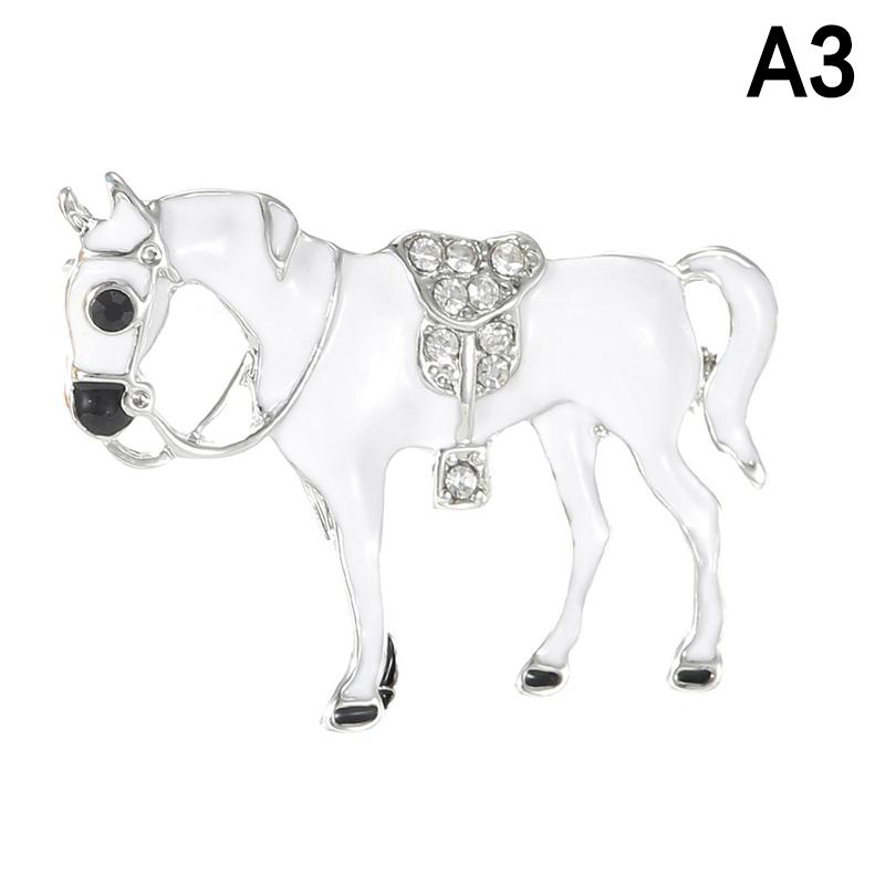 

Fashion Classic Rhinestone Alloy Horse Brooches For Women Zodiac Animal Horse Pins Casual Party Jewelry Accessories New Year A3