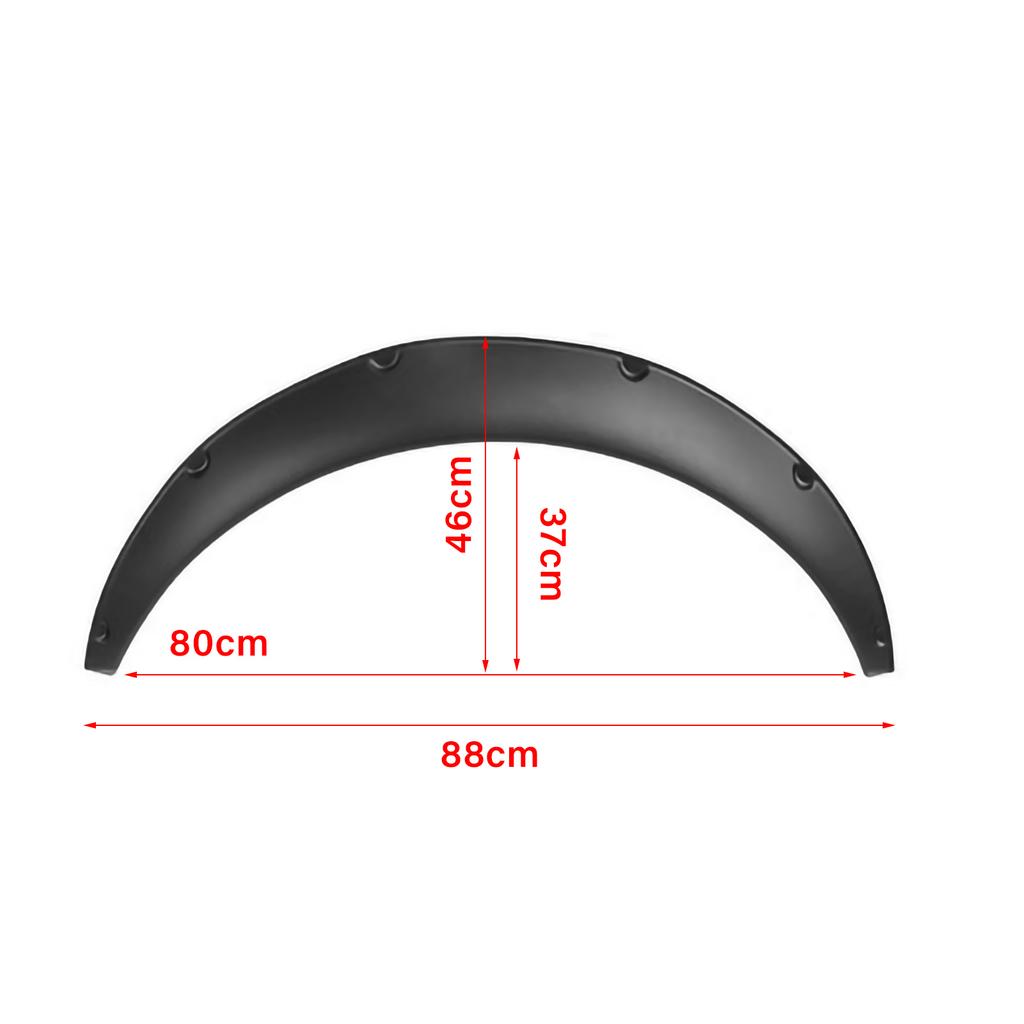 Car Wheel Eyebrow Arch Trim Sticker Mudguard Flares Protector Universal for Automobile Type2