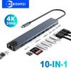 10 i 1 USB C-dokkingstasjon Type C HUB Type C til 4K HDMI-adapter USB C Splitter PD/RJ45/USB 3.0 5Gbps/SD/TF