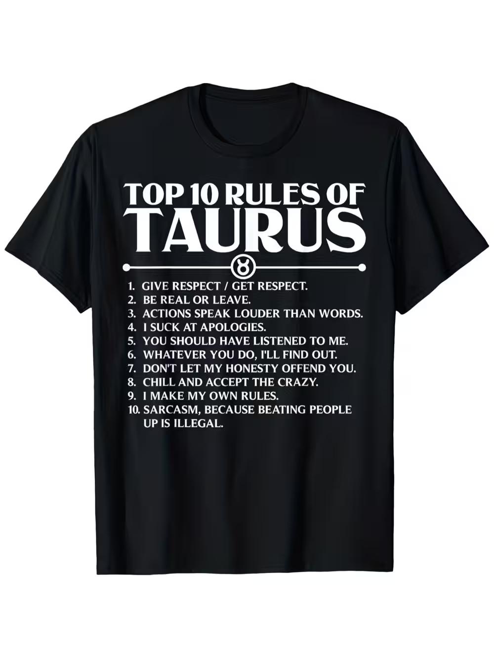 Men s Taurus Zodiac T-Shirt- Fun Zodiac Design with Taurus Zodiac Symbol- Soft and Breathable M