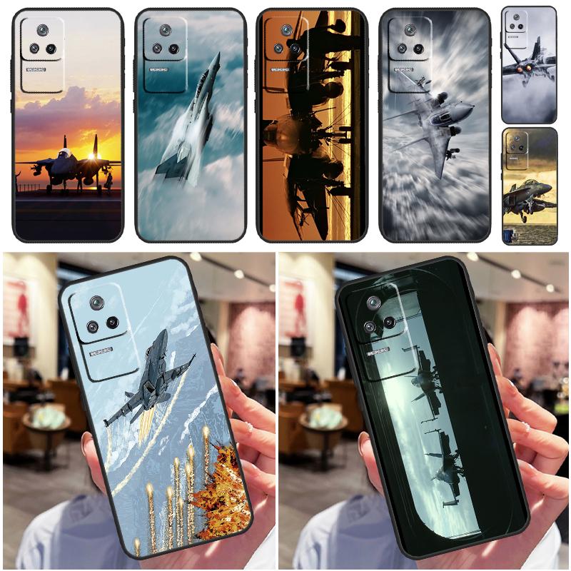

F14 Tomcat Fighter For Xiaomi 12S Ultra 11 12 Lite 13 11T 12T Pro POCO X3 Pro F3 M4 Pro M5 F4 X4 GT Back Case
