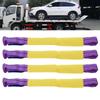 4pcs Recovery Alloy Wheel Securing Link Straps Trailer Transporter Yellow Purple