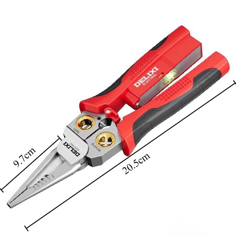 8In1 Voltage Measuring Pliers Multi-function Electrician Wire Stripper Electric Pen Voltage Tester Pliers Waterproof Cutter Tool