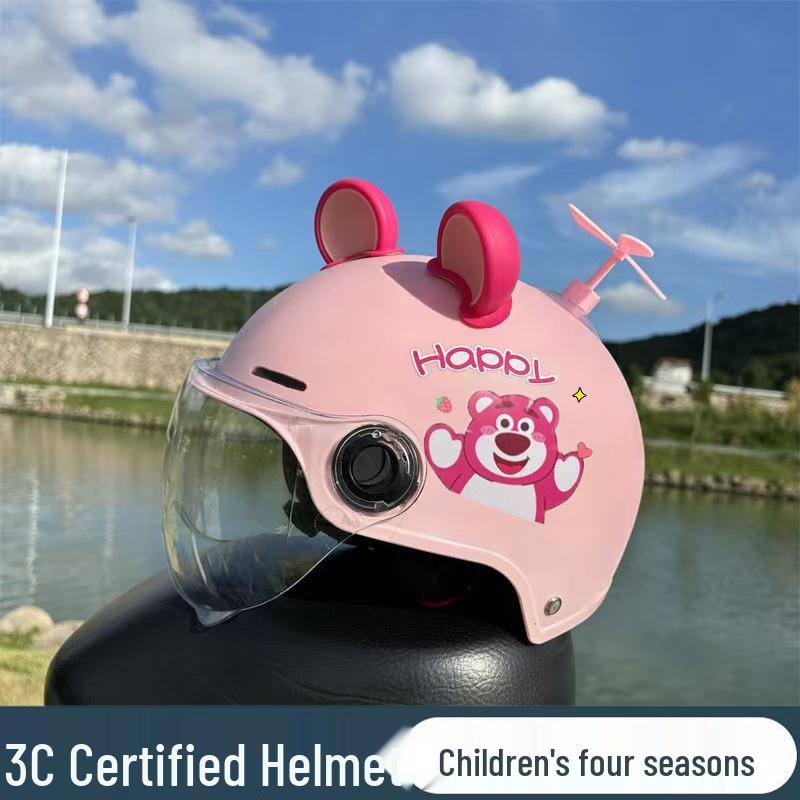 3C Standard Kids' Electric Vehicle Helmet: Lightweight, Cute, Sun-Protective for Boys & Girls