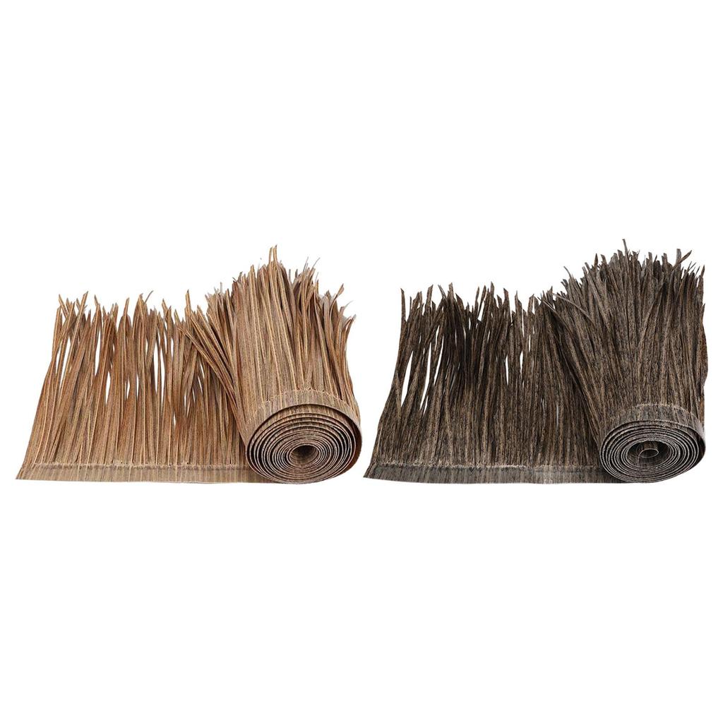 Mexican Straw Roof Thatch Artificial Palm Thatch Rolls Multifunction Synthetic Thatch Roofing for Outdoor Garden Ornament Accs