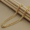 In-Stock 6MM Width Gold Plating Brass Cuban Link Chain Necklaces for Women Men Gifts Jewelry