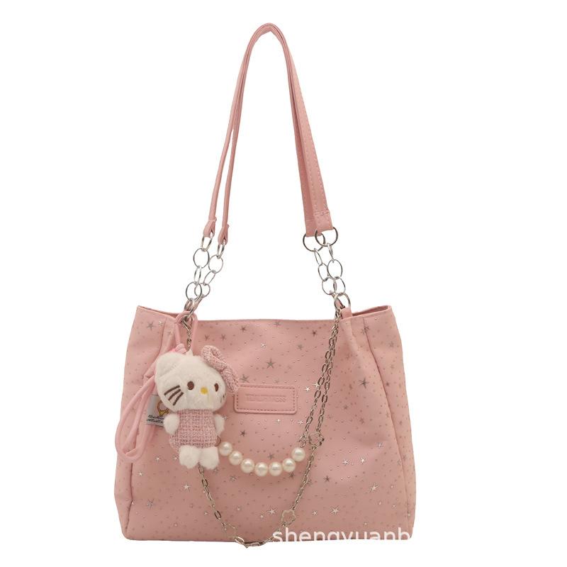 Korean version of trendy fashion bag women's new largecapacity casual shoulder bag temperament versatile commuter tote bag