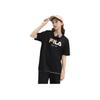 FILA Original Cool And Comfortable Breathable Skin-Friendly Short Sleeve T-Shirt Unisex Tops Black Gold Frozen-Lemon F51M519106F-BG