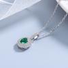 S925 Sterling Silver Luxury Inlaid Green Zircon Fashion Popular All-Match Ornament