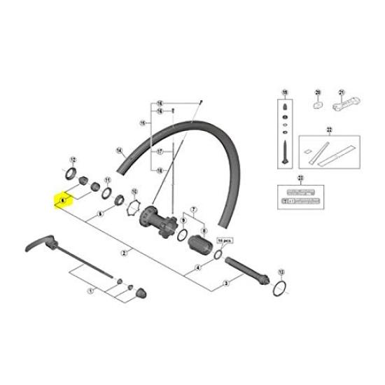 

SHIMANO Repair Parts Left Lock Bolt Unit Y07K98030 WH-R9100-C40-TU-F