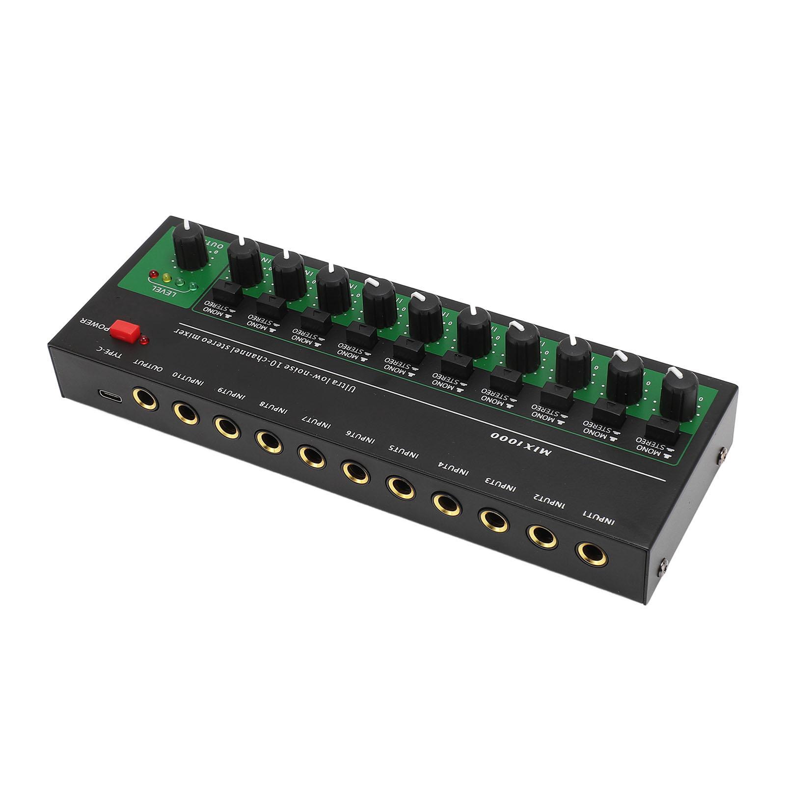 

10-канальный звуковой микшер с независимым регулятором громкости, профессиональный многоканальный звуковой процессор US Plug