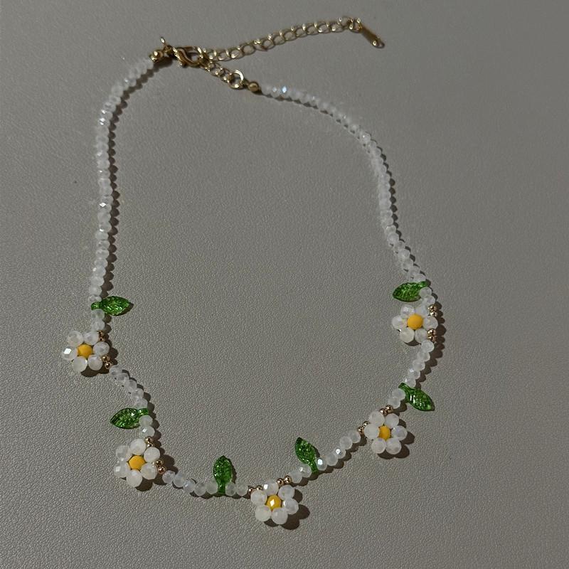 Ручная работа, бусины, цветной акриловый цветок, кулон-сердце, ожерелье для женщин, y2k, сладкая эстетика, украшения