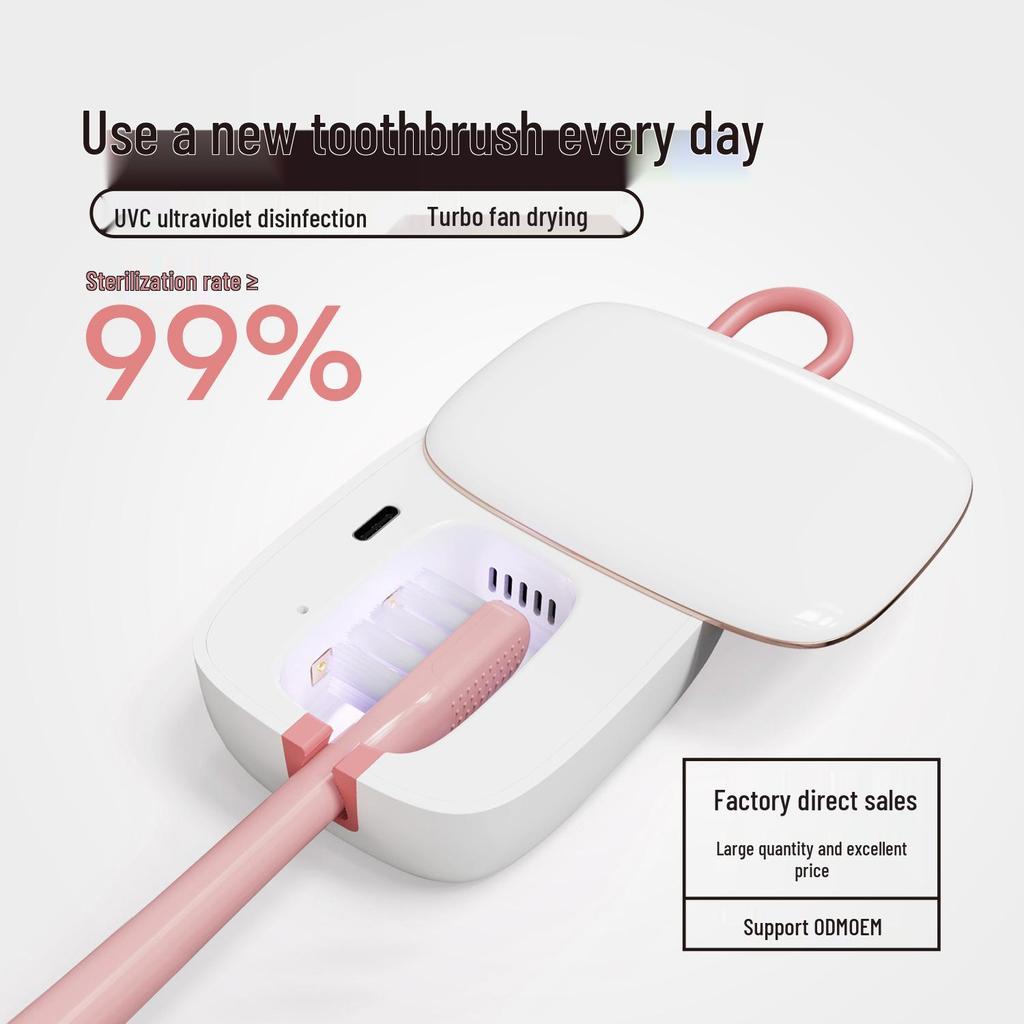 Smart Portable UVC Toothbrush Sterilizer with Drying and Charging