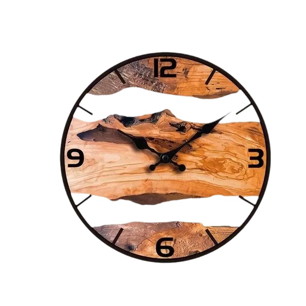 11.8-inch Decorative Wooden Wall Clock with , Ideal for Dining Room, Office, Bedroom And Kitchen.