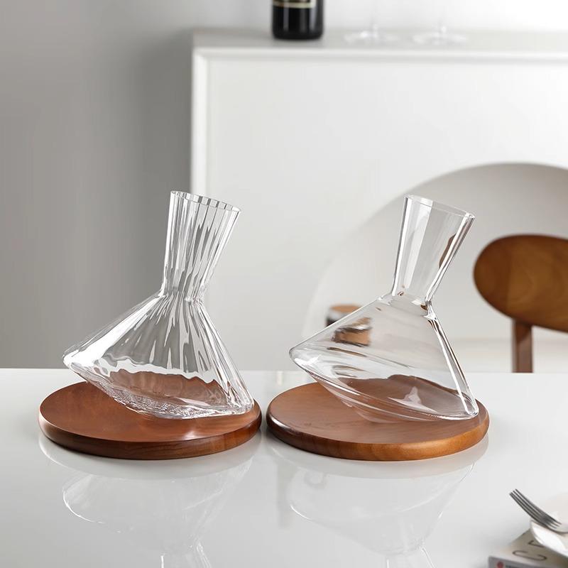 Crystal Gyroscope Rotating Decanter - Creative Wobbly Tumbler Glass