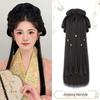Set di Copricapi Hanfu Stile Dinastia Ming con Fascia Pigra e Chignon Parrucca
