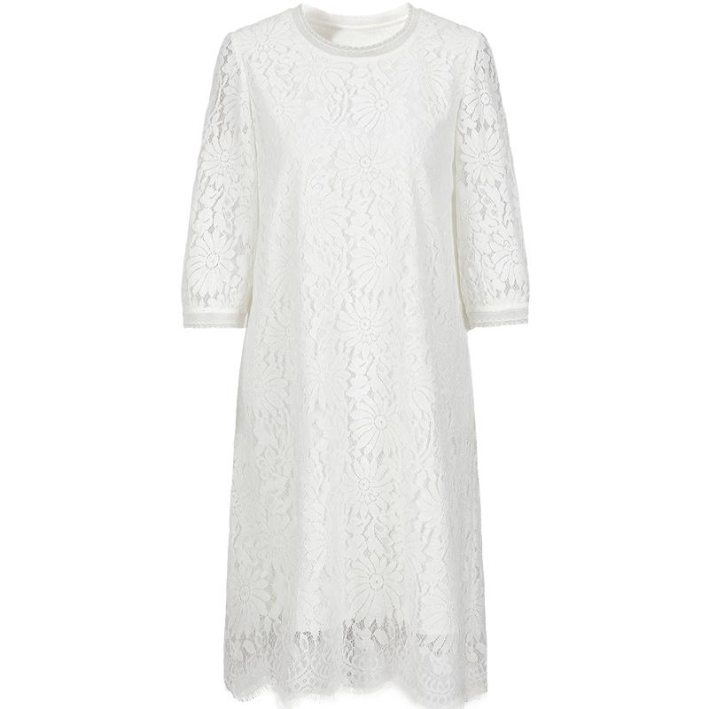 Jiu Zi French Style Lace Midi Dress M