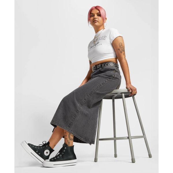 Converse Chuck Taylor All Star Lift High Schwarz Damen Sneakers Weiß 561675C