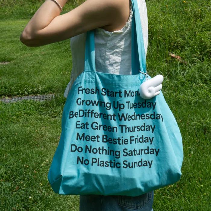 No Plastic Sunday Big Bag (LIGHT BLUE)