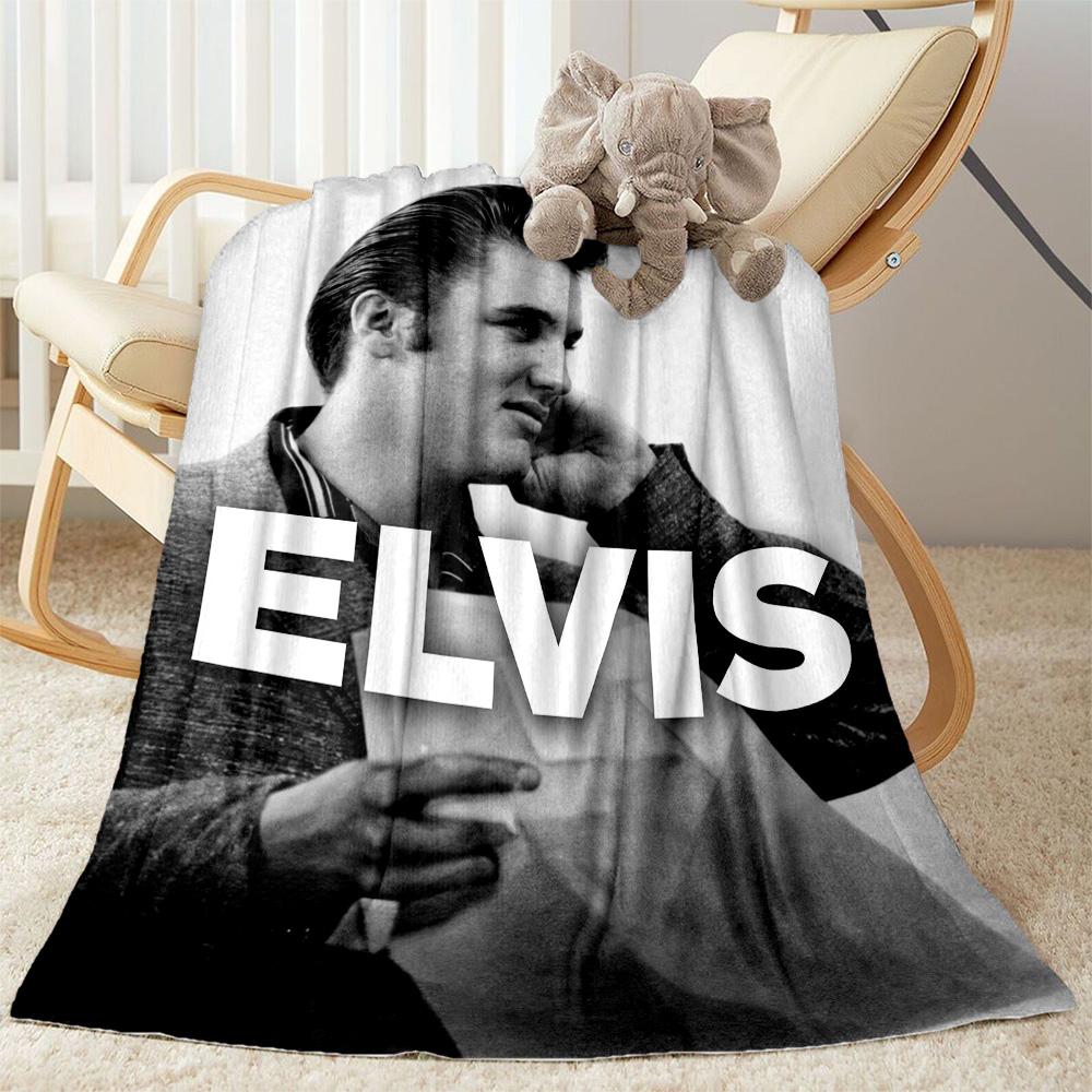 Elvis: Iconic Legend Blanket Warmthful Decor Suitable for Picnics Livingroom Bed Four Seasons Universal Digital Print
