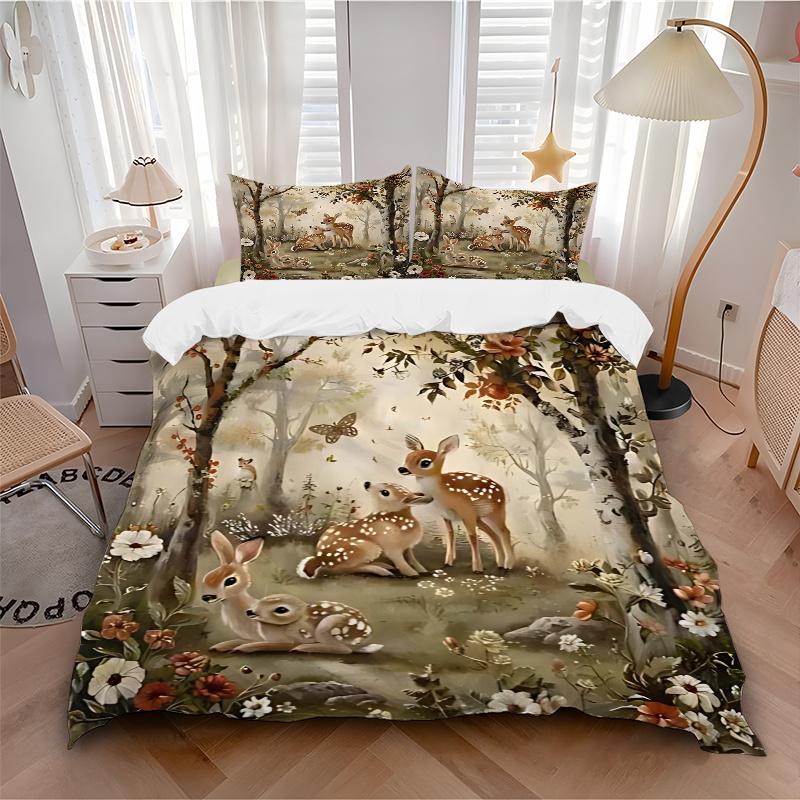 3pcs Anime Cartoon Design Comforter Set with One Quilt Cover and Two Pillowcases (No Core) - Home Decor, Festival Gift, Polyester Fabric, Suitable for