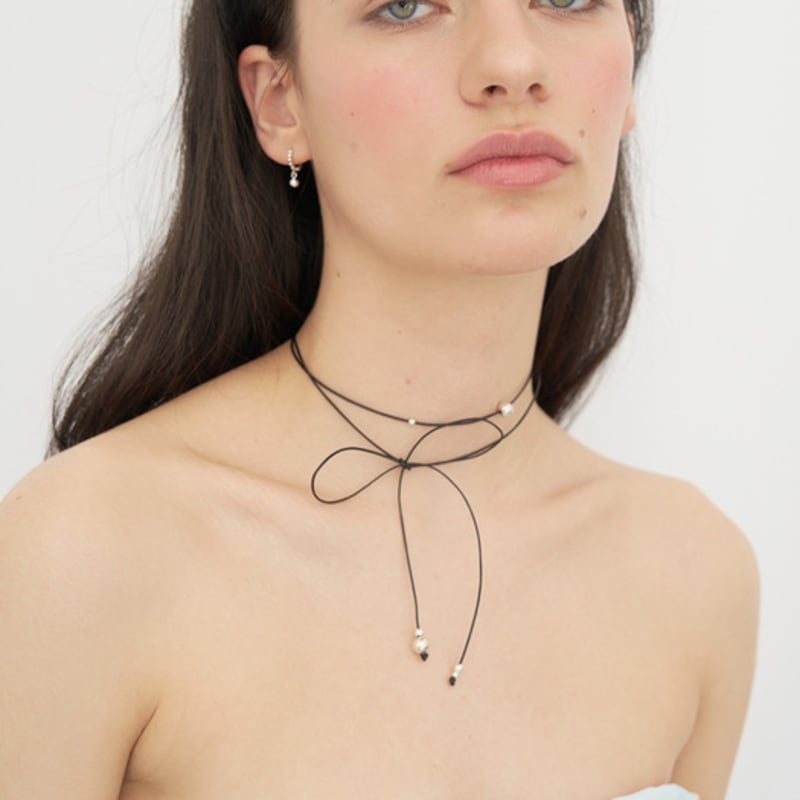 STILL INSTANT Sea Bubble Leather Necklace