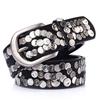 Studded Women's Leather Belt - Fashionable Casual Waist Belt - Ladies' Skirt Belt - Rhinestone Embellished Versatile Trendy Belt