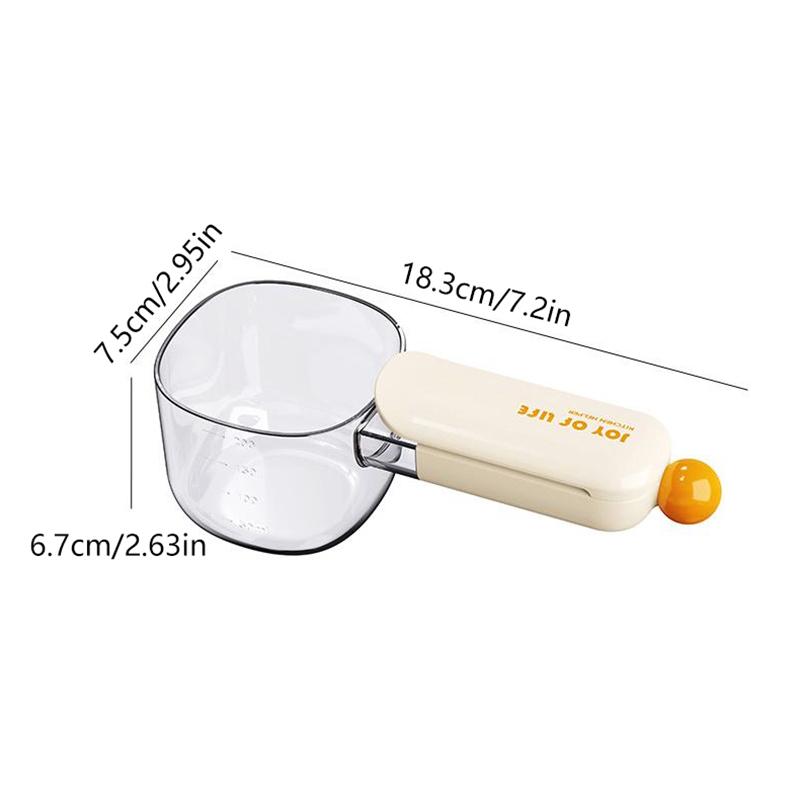 Rice Scoop Dog Food Scoop Multifunctional Pet Feeding Spoon With Sealing Clip Plastic Cat Food Dedicated Measuring Spoon