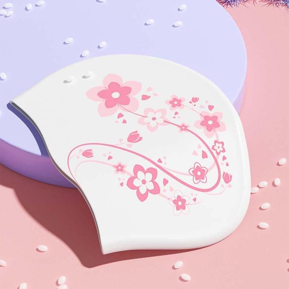 Soft Flower Swim Headgear Thicken Design Snorkeling Cap  Prevent Chlorine Irritation