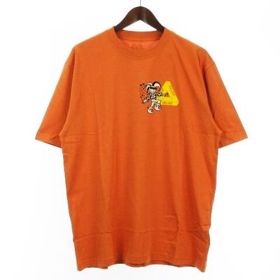 Palace 23Fw Derek Garage T-Shirt Melted Sugar Cut And Sewn Short Sleeve Orange X Unisex T-Shirt