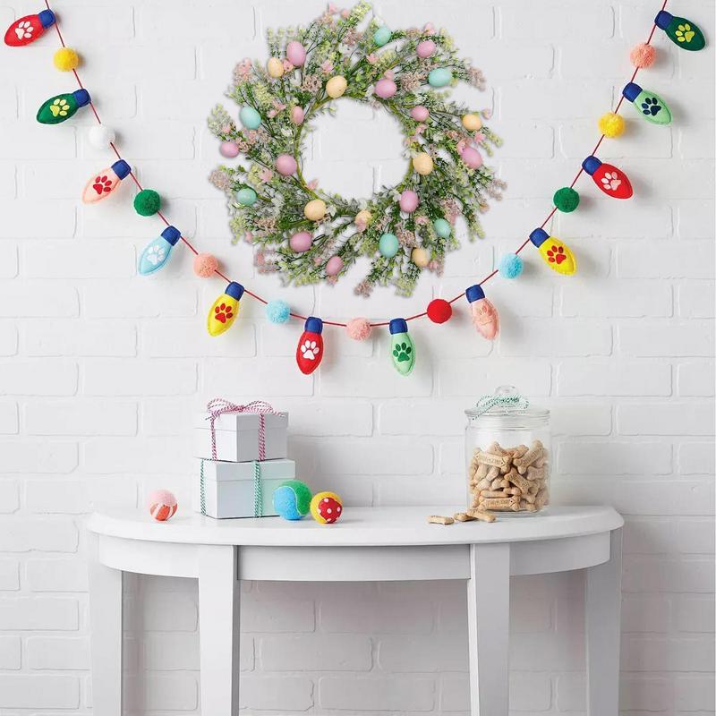 Spring Wreath With Eggs Colorful Egg Spring Wreath Artificial Flower Easter Wreath Farmhouse Easter Decorations With Mixed Twigs