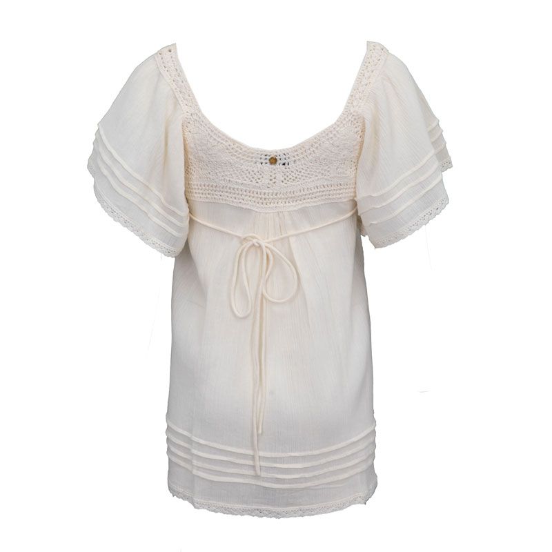 Tunique lacy crochet manches à volants Femme ANTIK BATIK