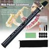 8 Hole Mini Pocket Saxophone ABS with Alto Mouthpiece Ligature Reeds Dental Pads Finger Charts Cleaning Cloth Carrying