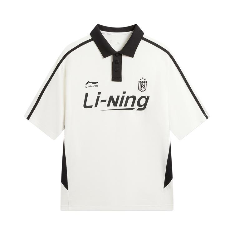 Li Ning Sports Lifestyle Series Loose Fit Color Block Couple Polo Shirt Unisex tops APLW955-1 3XL