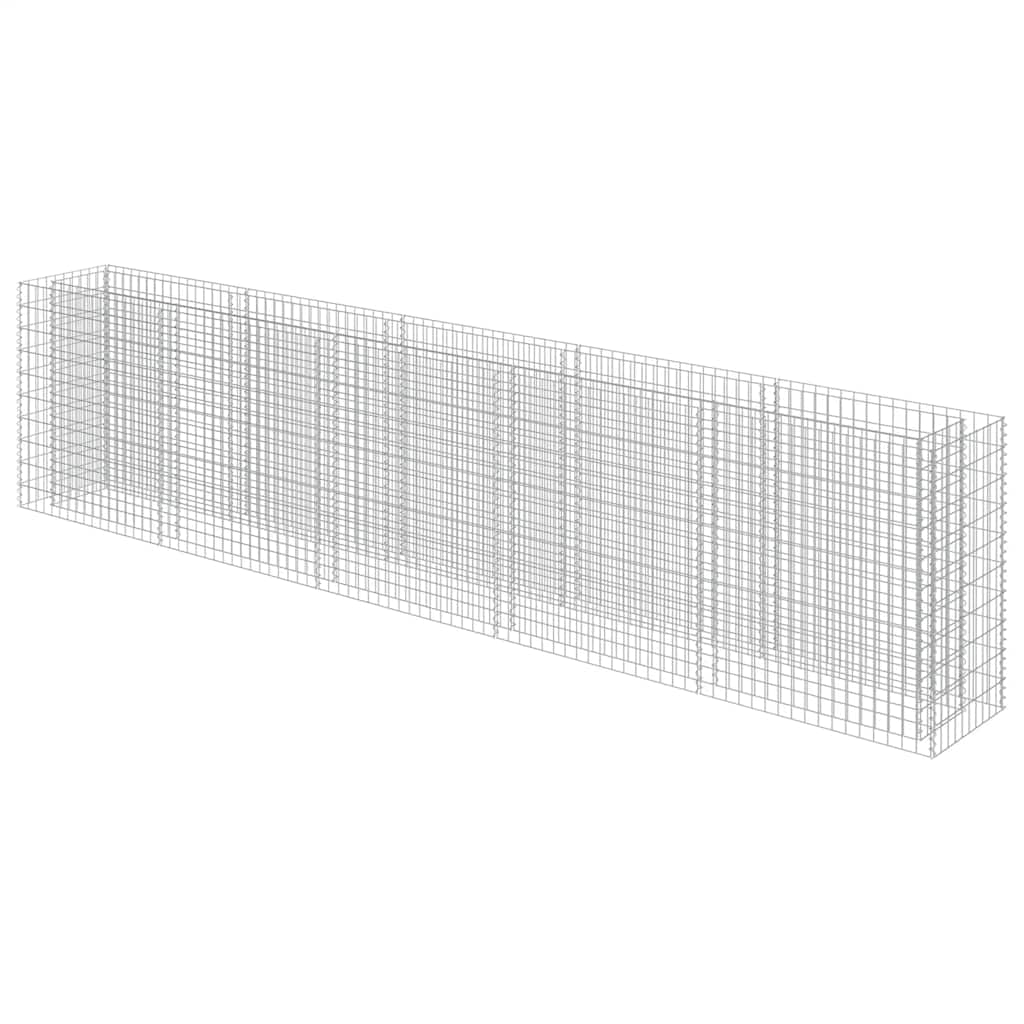 Vidaxl Raised Gabion Planter, Galvanized Steel, 450X50X100 Cm