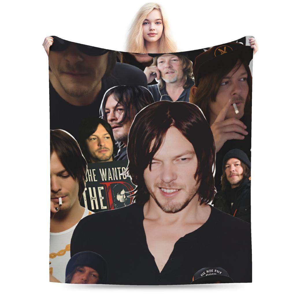 Daryl Dixon Bootleg Vintage  The Walking Dead Flannel Blankets Winter  Super Soft Bedding Throws for Boy Girl Bedspread Sofa Bed
