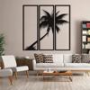 3 Pcs Metal Palm Tree Wall Art – Iron Tree Sign. Stylish Metal Home Decor. Interior Decoration. Elegant Wall Hanging Decor.