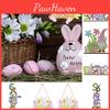Easter Wooden Table Centerpiece Sign With Gnome Rabbit Decorations
