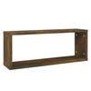 VidaXL Cube Wall Shelves 4 Pcs Smoked Oak 60x15x23 Cm Wood 815925