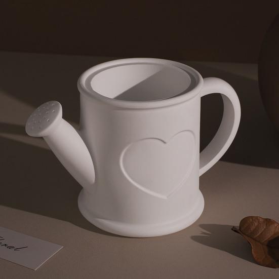 Yousheng 1 Set Watering Can Silicone Mold Handmade Gypsum Epoxy Resin Casting Mold Love Heart Flowerpot Storage Box Making Mould DIY Craft Lovers Gift