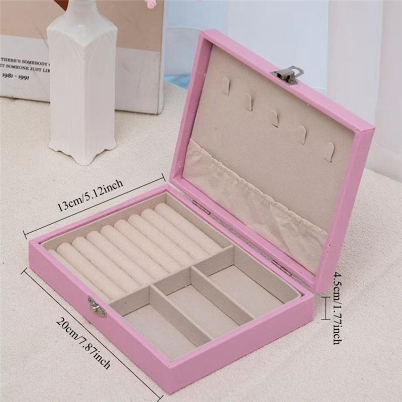 A95I-Jewelry Organizer Box- Portable Storage Case(2Pcs) For Necklaces, Earrings Rings& Accessories