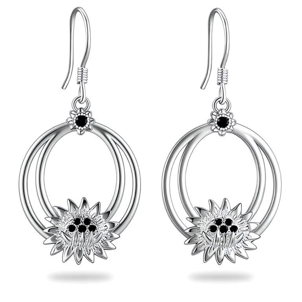 

BLACK AWN Классические серьги-капли с цветком Натуральные серьги Ювелирные изделия Романтические серьги для женщин