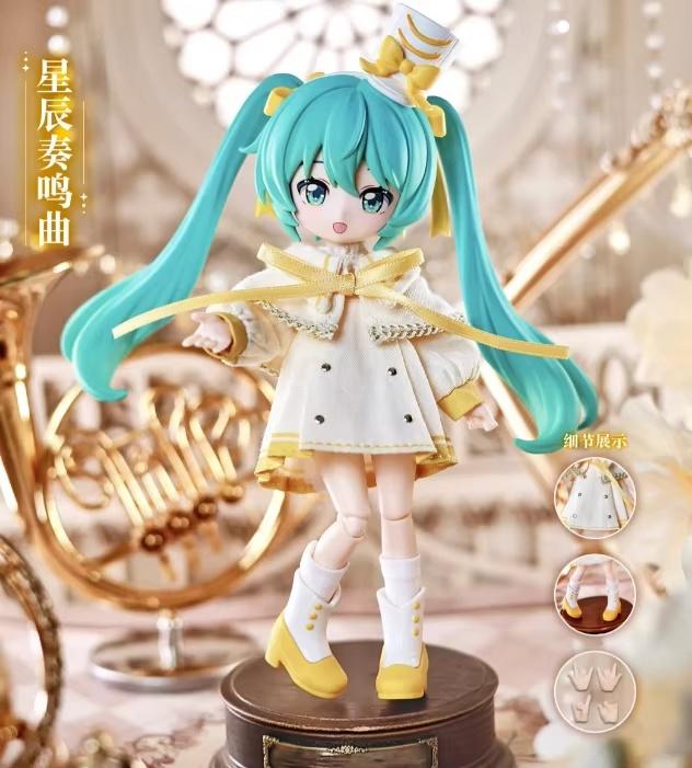 Genuine Hatsune Miku Vocaloid Series  14cm Kawaii Bjd  Decoration Anime Figure Collection Gifts Toys