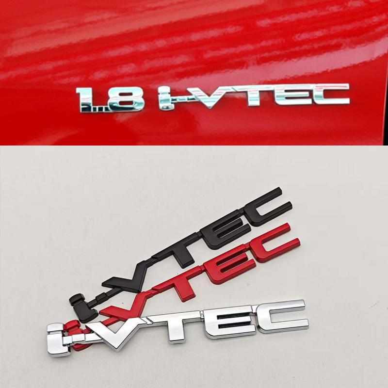 QLN2 Car Accessories Styling Logo i-VTEC Badge Metal Fender Side Emblem Decals For Honda Civic Si Type R Accord CRV Acura TSX RSX Fit