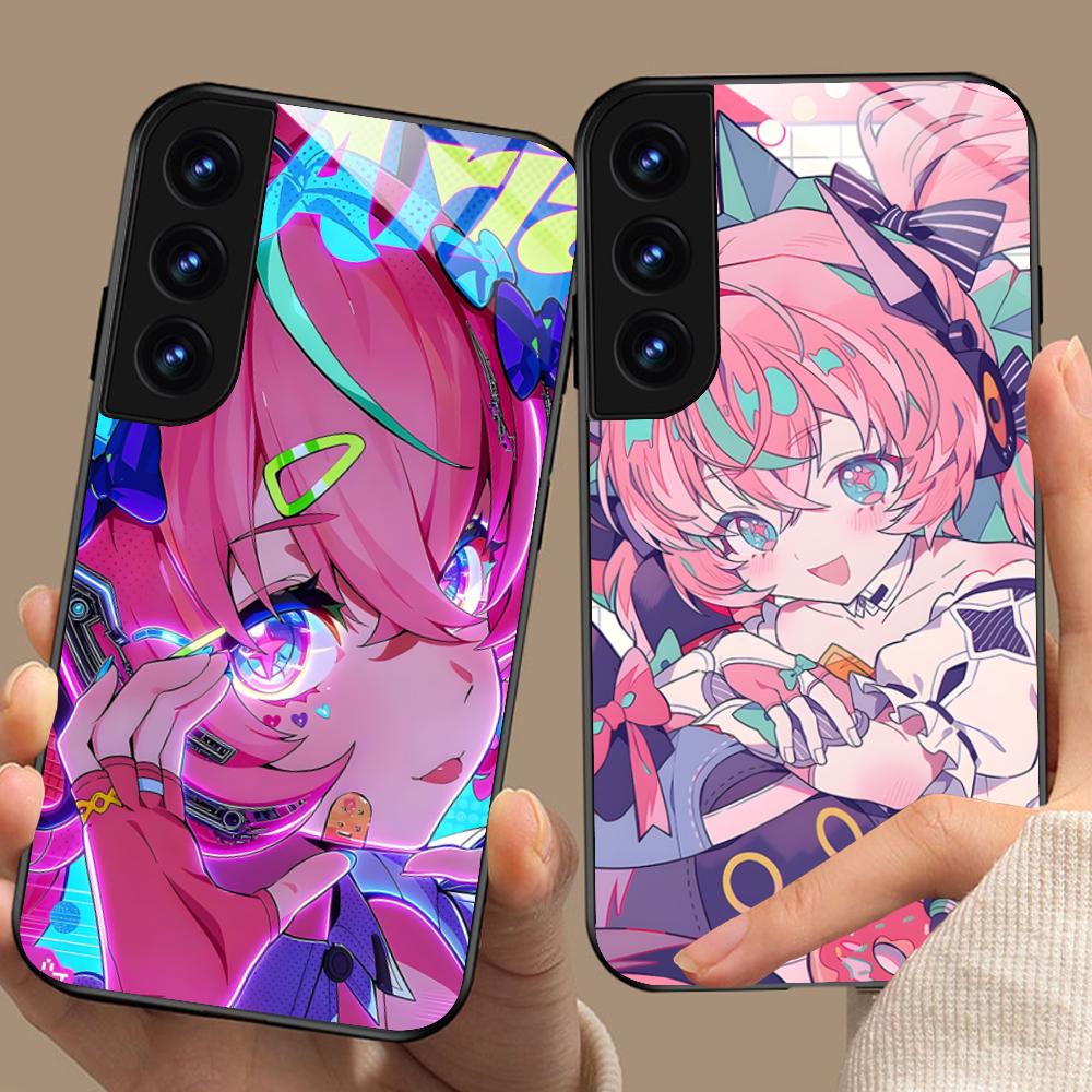 Zenless Zone Zero Aria Glass Mobile Phone Case for Samsung Galaxy A56 55 54 53 52 51 36 35 34 23 16 15 5G Colorful Cover