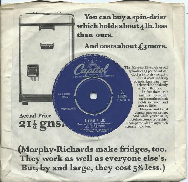 

7inch Record AL MARTINO - Living A Lie CL15324 Capitol Records 1963 UK Pop Used