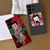 Custodia per Telefono Cartoon B-Betty B-Boop Per Samsung S 20 21 22 23 Lite Plus Ultra Trasparente Cover Cellulare Funda