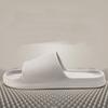 WTEMPO Large Sized Slippers Men's Summer Flat Heel Thick Soft Sole  EVA Solid Color Striped Couple Slippers Indoor Bathroom Anti-skid Women's Slippers