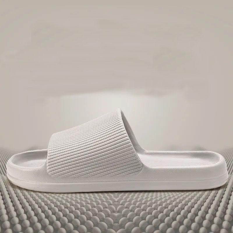 WTEMPO Velké pantofle Pánské léto Plochý podpatek Silná měkká podešev EVA Jednobarevné pruhované pár Pantofle Vnitřní koupelna Protiskluzové Dámské pantofle