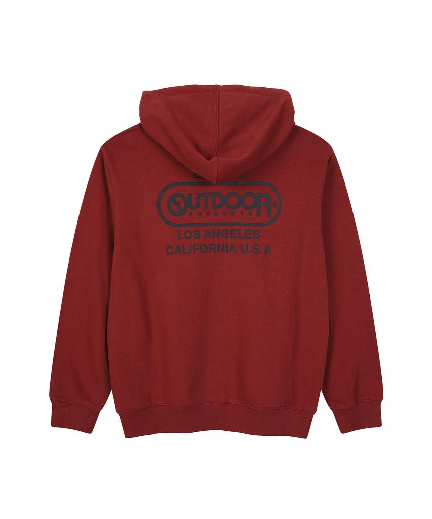 Outdoor Products Multi Logo Zip-Up Hoodie (Burgundy)